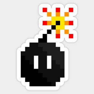 8 Bit Little Bomb Pixel Art Sticker